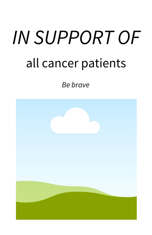 Photo shared for in support of All Cancer patients