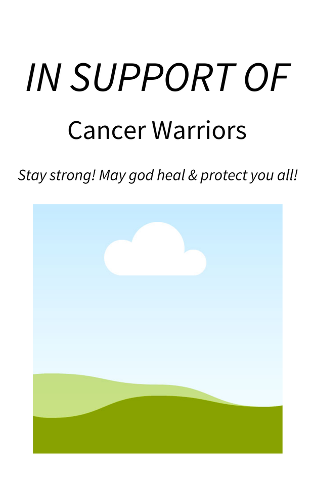 Photo shared for in support of Cancer Warriors