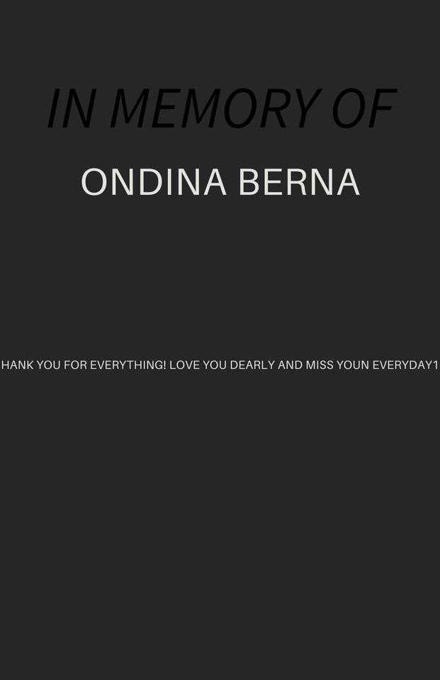 Photo shared for in memory of Ondina (My Mom)