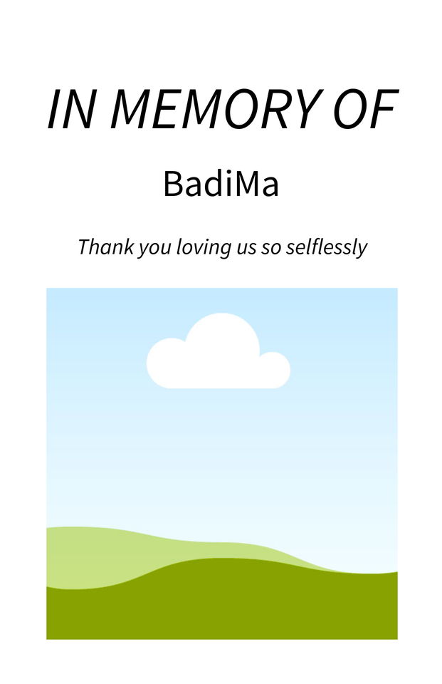 Photo shared for in memory of BadiMa
