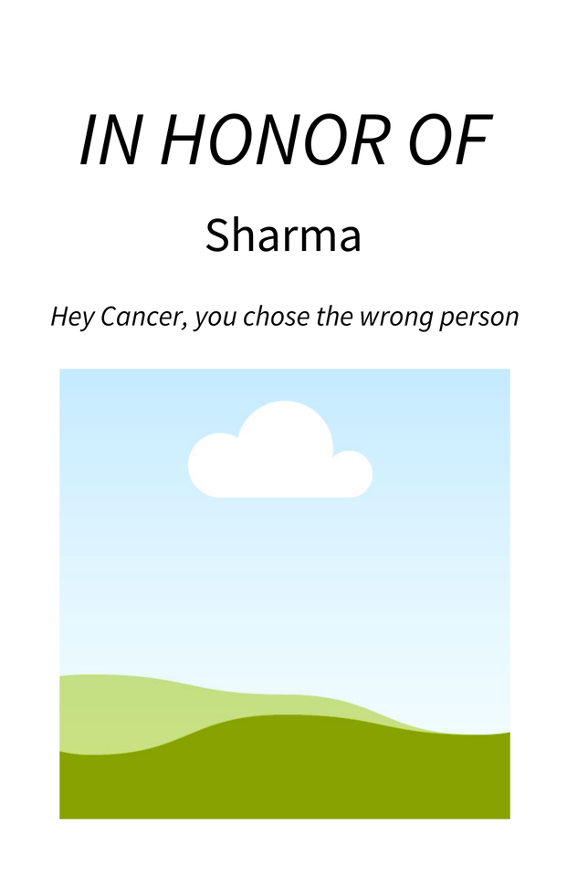Photo shared for in support of Sharma