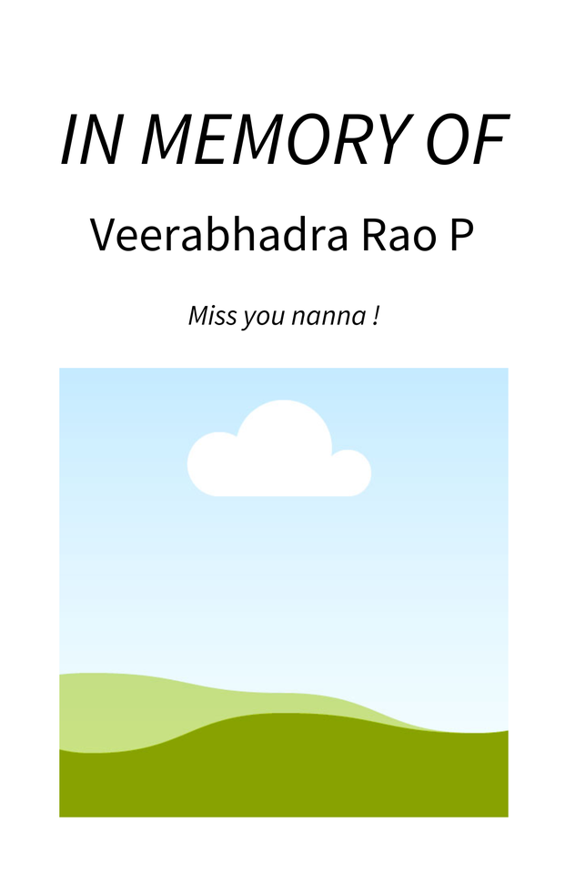 Photo shared for in memory of Veerabhadra Rao P