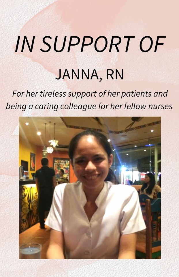 Photo shared for in support of JANNA, RN