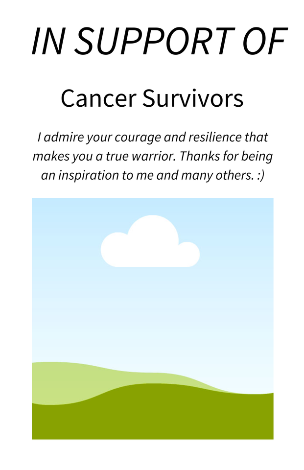 Photo shared for in support of Cancer Survivors
