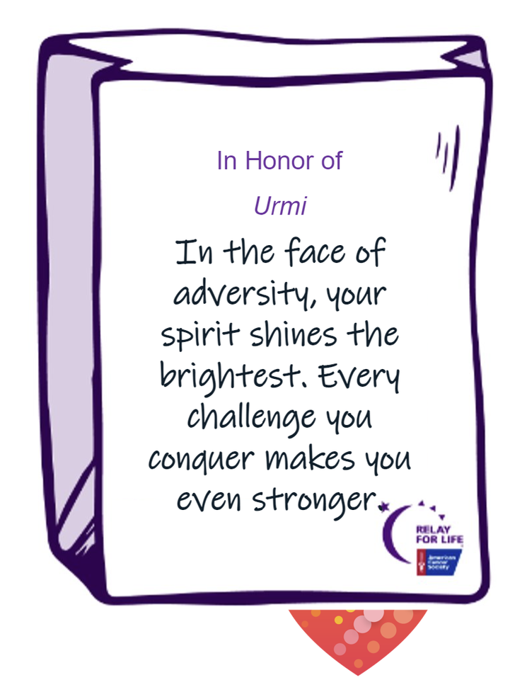 Photo shared for in honor of Urmi