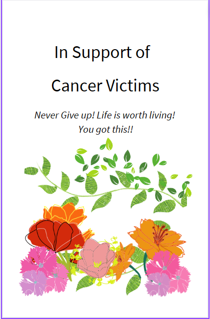 Photo shared for in support of Cancer Victims