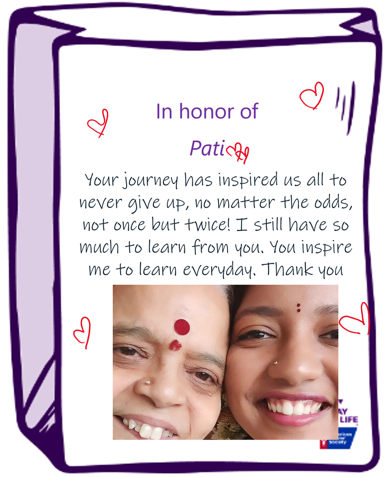 Photo shared for in honor of Jayashree