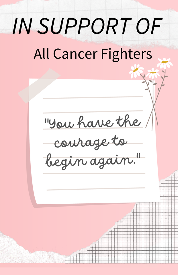 Photo shared for in support of All Cancer Fighters