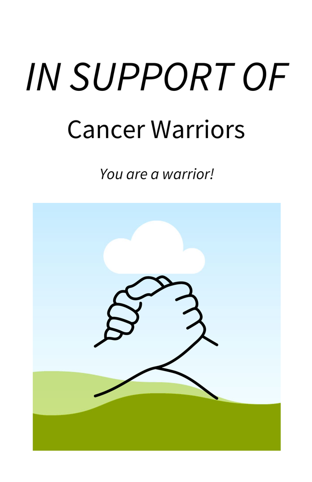 Photo shared for in support of Cancer warriors
