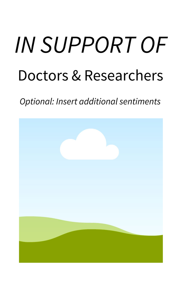 Photo shared for in support of Doctors and research