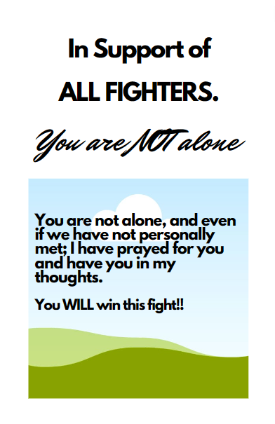 Photo shared for in support of ALL FIGHTERS