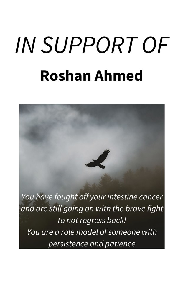 Photo shared for in support of Roshan Ahmed