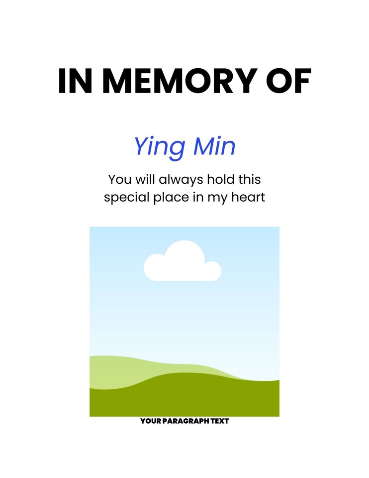Photo shared for in memory of Min Ying