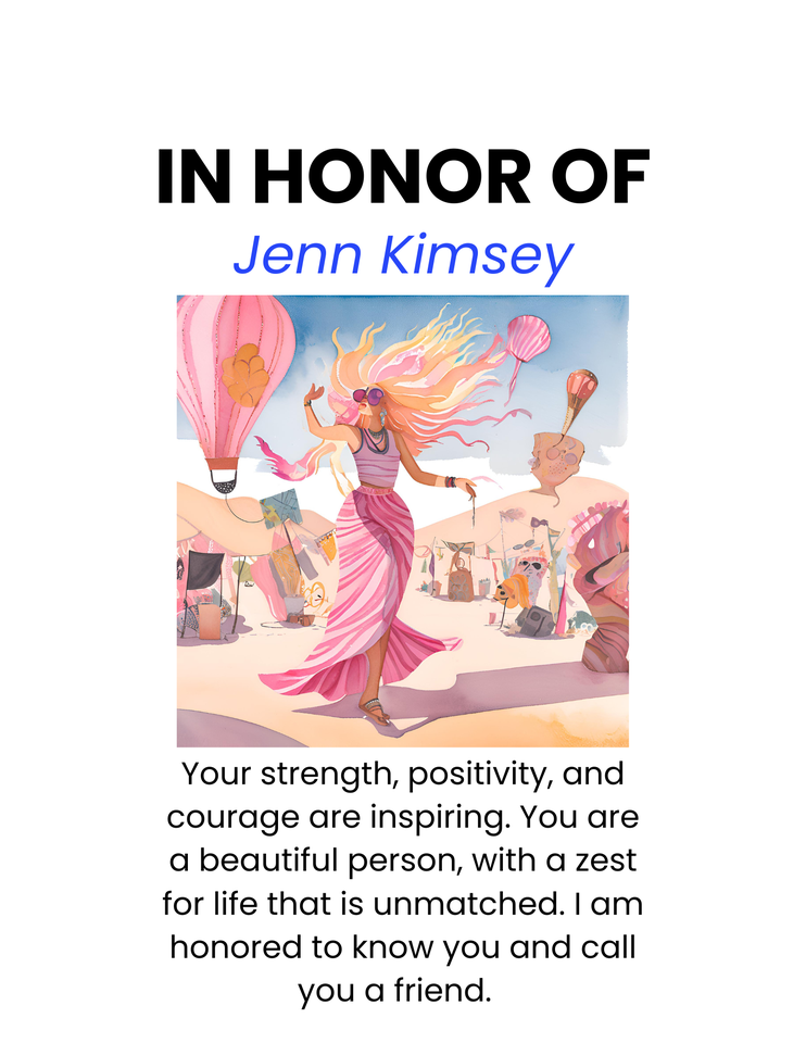 Photo shared for in honor of Jenn Kimsey