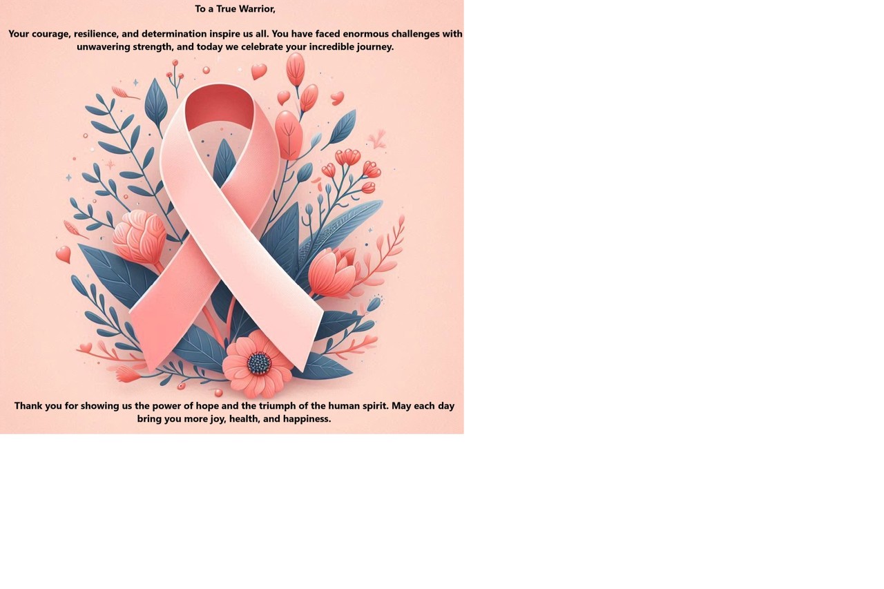 Photo shared for in support of All Cancer Surviours