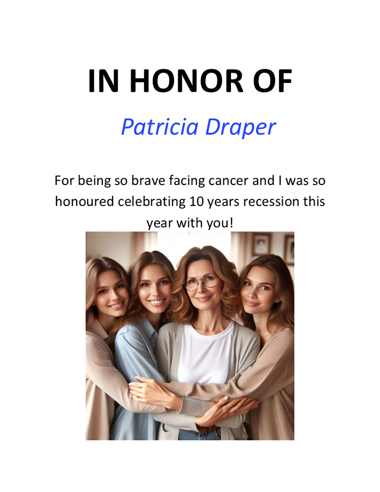 Photo shared for in honor of Patricia Draper