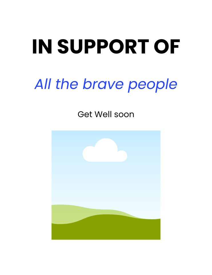 Photo shared for in support of All the Brave people