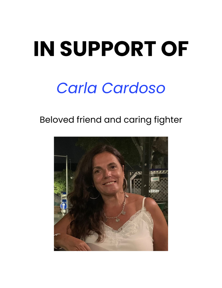 Photo shared for in support of Carla Cardoso
