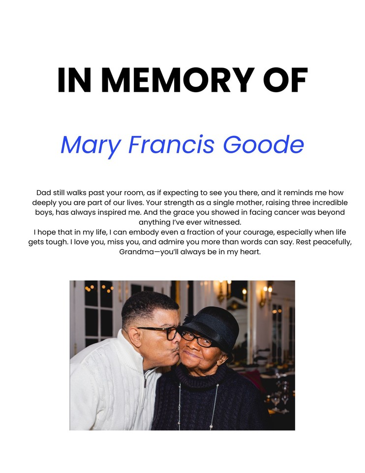 Photo shared for in honor of My Grandmother