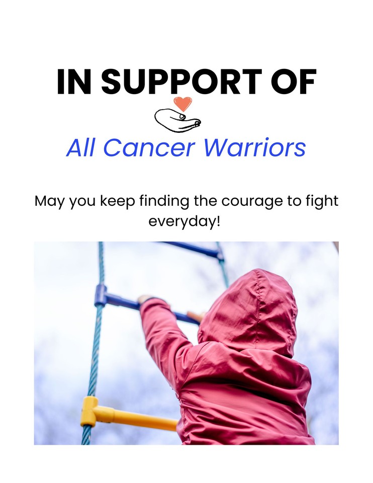 Photo shared for in support of All Cancer Warriors