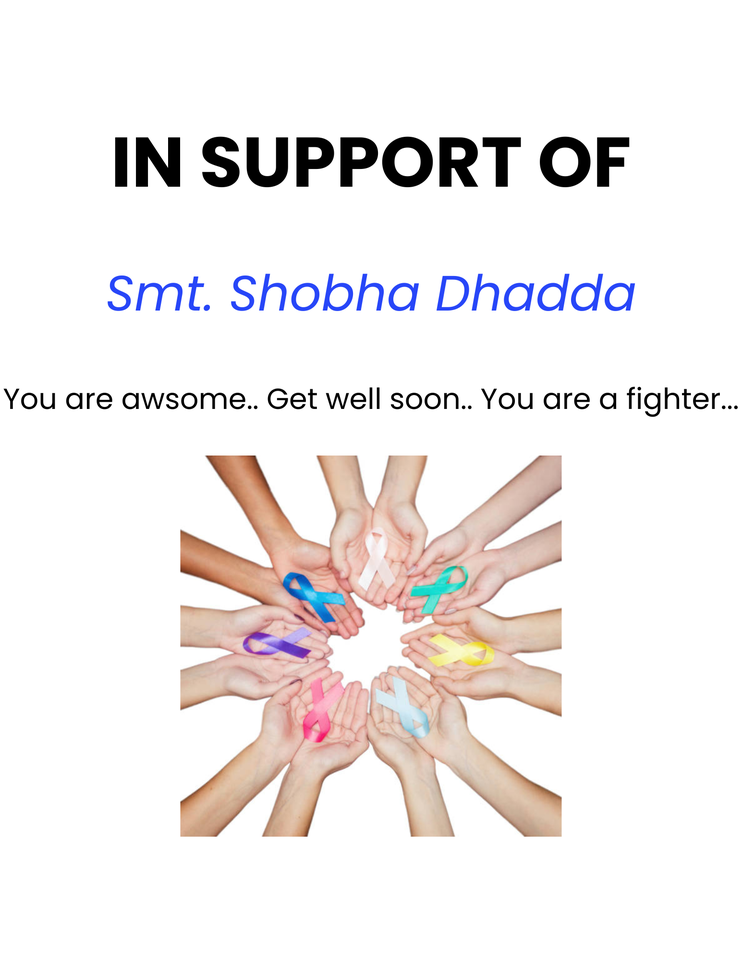 Photo shared for in support of Mrs. Shobha Dhadda