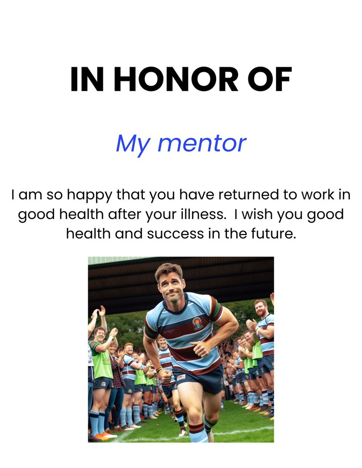 Photo shared for in honor of My mentor