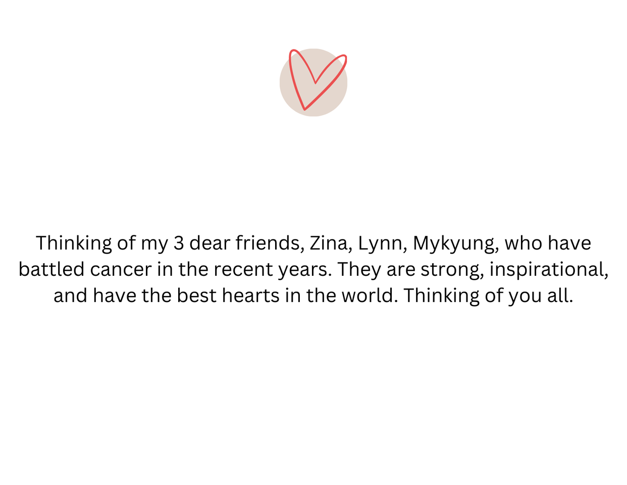 Photo shared for in support of Zina, Lynn, Mykyung
