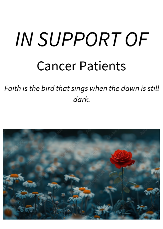 Photo shared for in support of All Cancer Patients