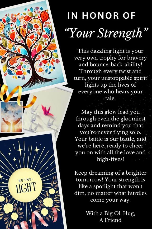 Photo shared for in honor of Your Strength