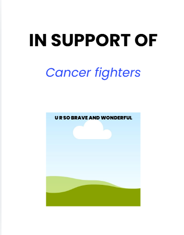 Photo shared for in support of Cancer fighters