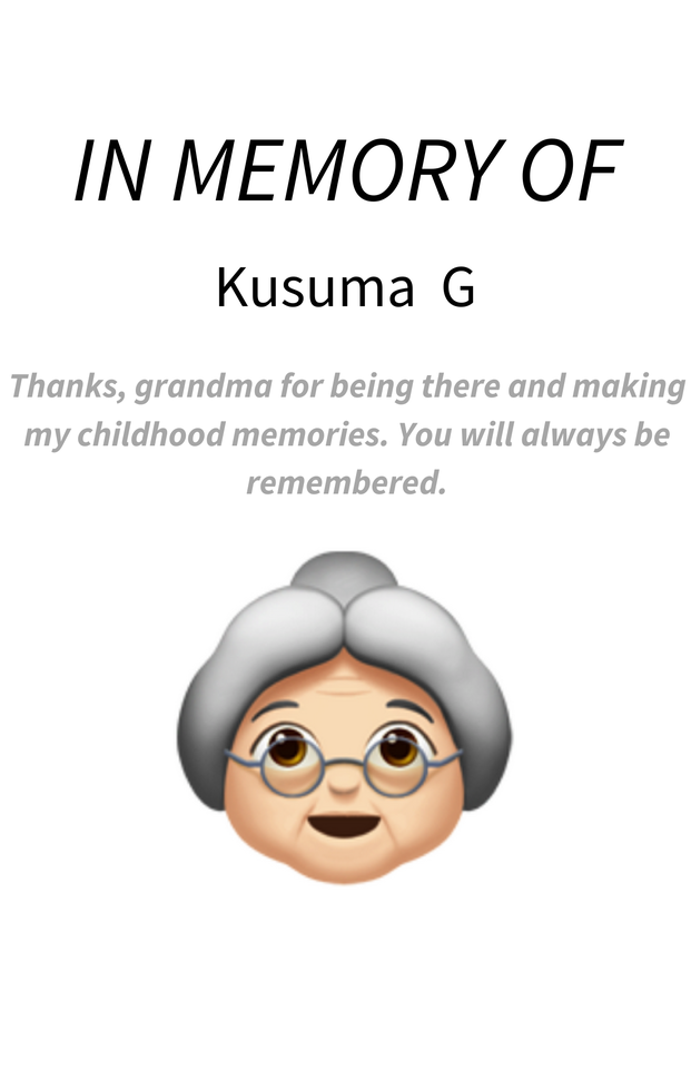 Photo shared for in memory of Kusuma G