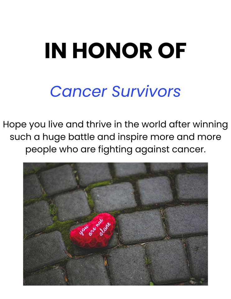 Photo shared for in support of Cancer Survivors