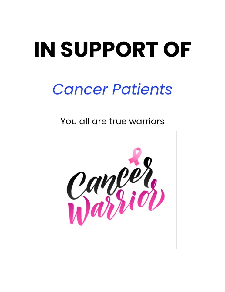 Photo shared for in support of Cancer Patients