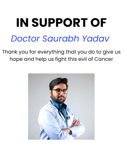 Photo shared for in support of Doctor Saurabh Yadav