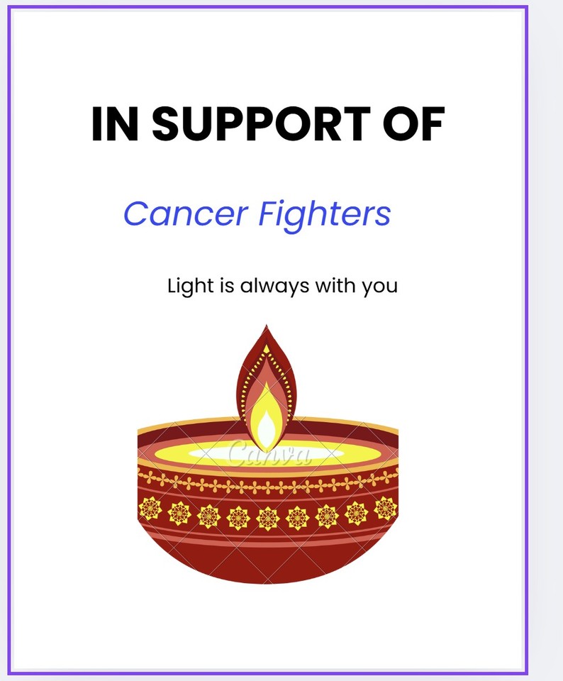 Photo shared for in support of cancer fighters