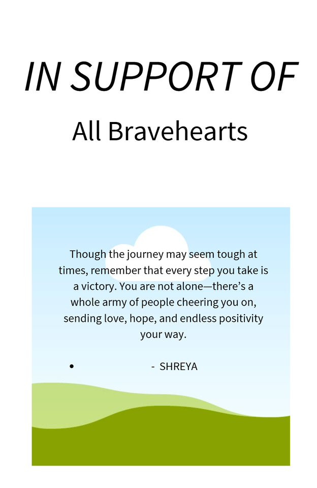 Photo shared for in support of All Bravehearts