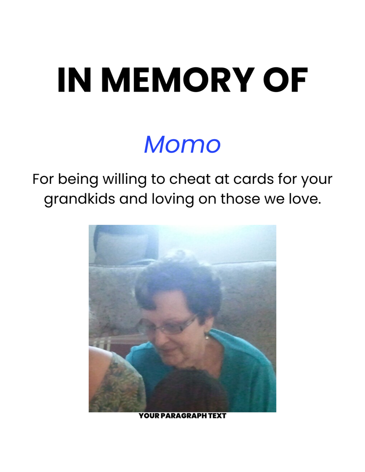 Photo shared for in memory of Momo