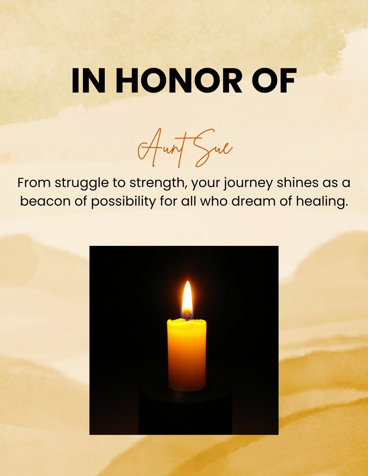 Photo shared for in honor of Aunt Sue