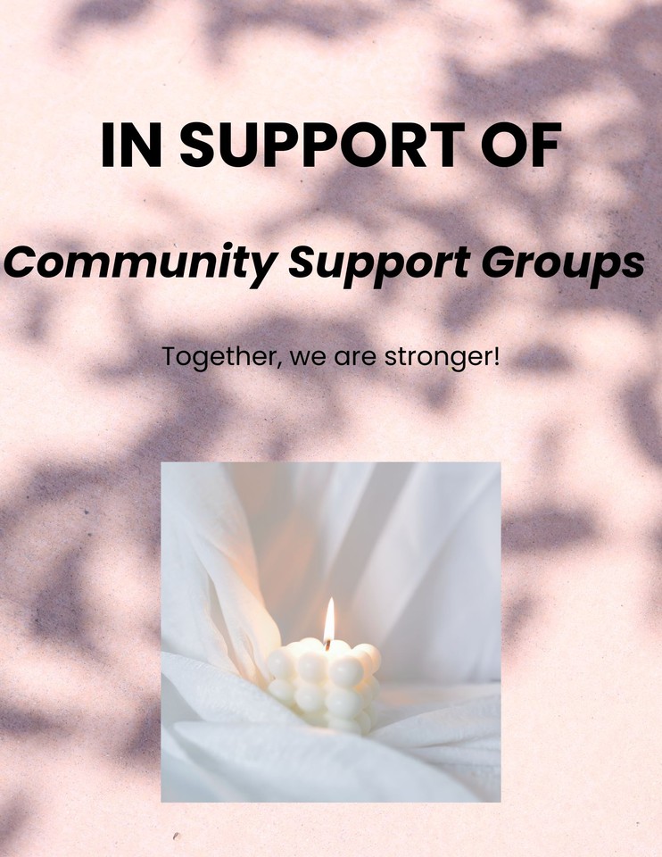 Photo shared for in support of Support Groups