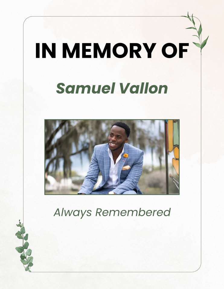 Photo shared for in memory of Samuel Vallon