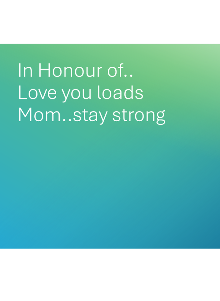 Photo shared for in support of My mother