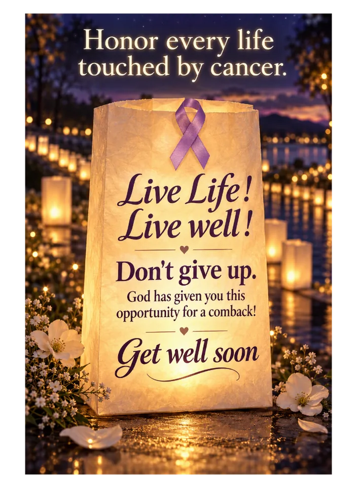 Cancer Sufferers Luminaria In Honor Of All cancer patients - American Cancer Society